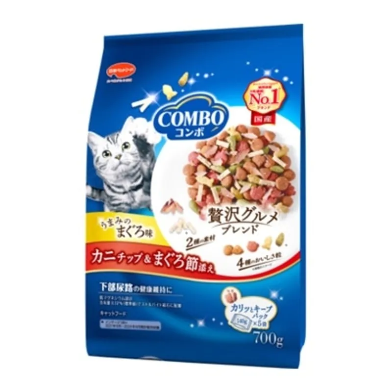 美人魚 吞拿魚味配蟹柳片吞拿魚 貓乾糧 700g (140g x5) 047682
