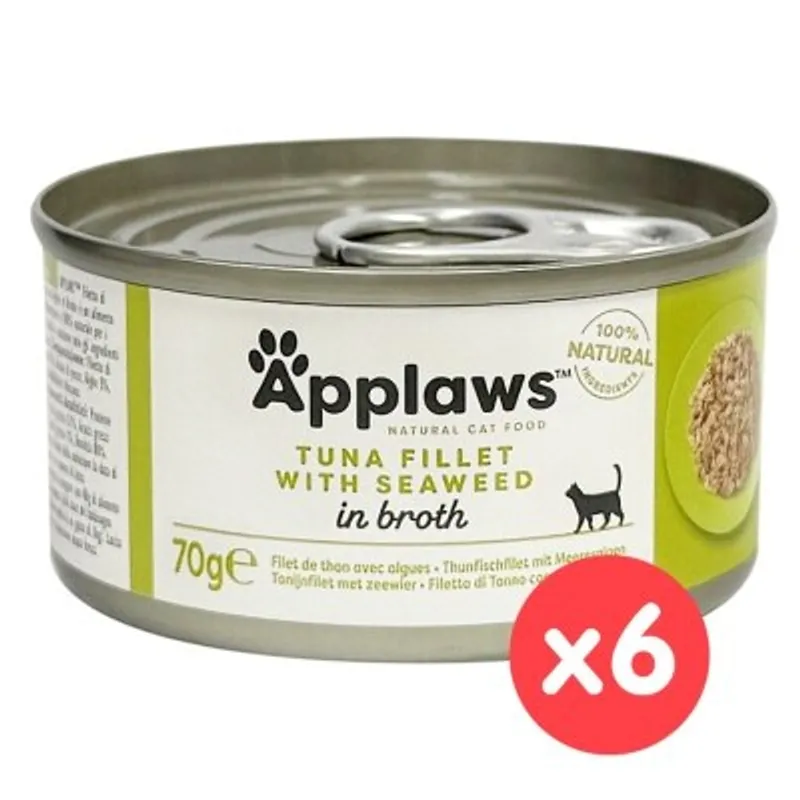 APPLAWS 貓罐頭 - 吞拿魚&紫菜 (70g x 6) Applaws