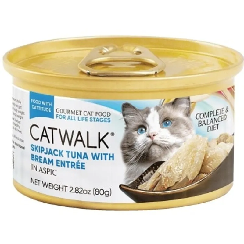 CATWALK 鰹吞拿魚 + 鯛魚- 貓罐頭(80g)- Catwalk