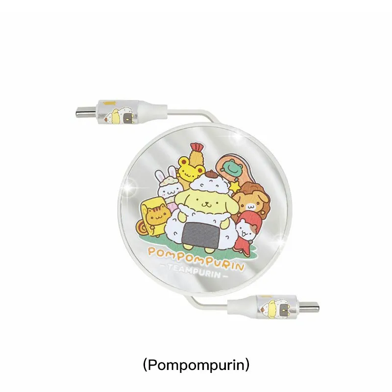CLUEBOX 自动伸缩数据充电电线 - 兼容Lightning & USB-C(Pompompurin) CBUSBC1/PN