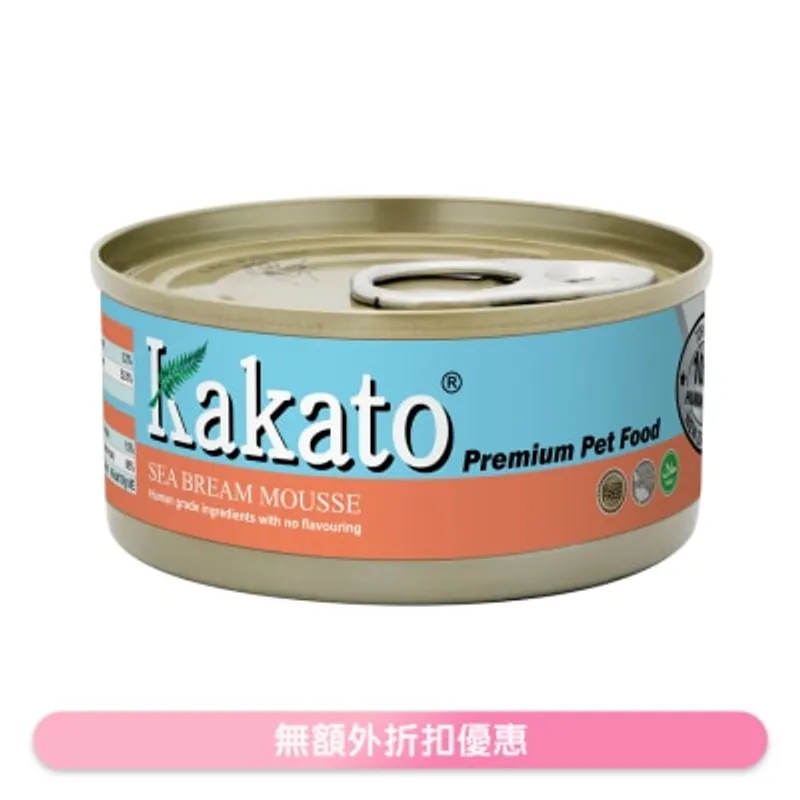 鯛魚慕絲(70g)貓犬適用 - KAKATO 貓狗鮮食罐