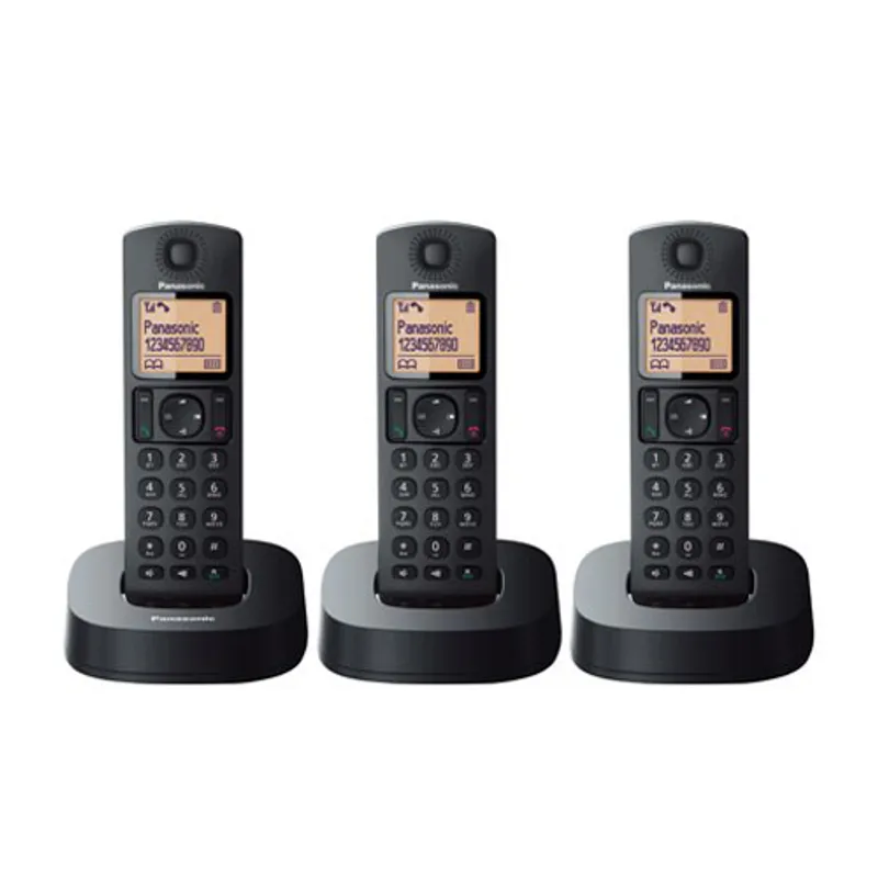 PANASONIC 三子機室內無線電話 KX-TGC313UEB黑