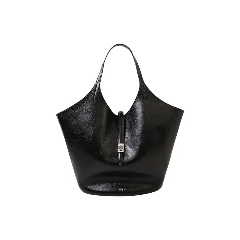 APEDE MOD Garden Bag Black Crinkled 黑色压花花园包