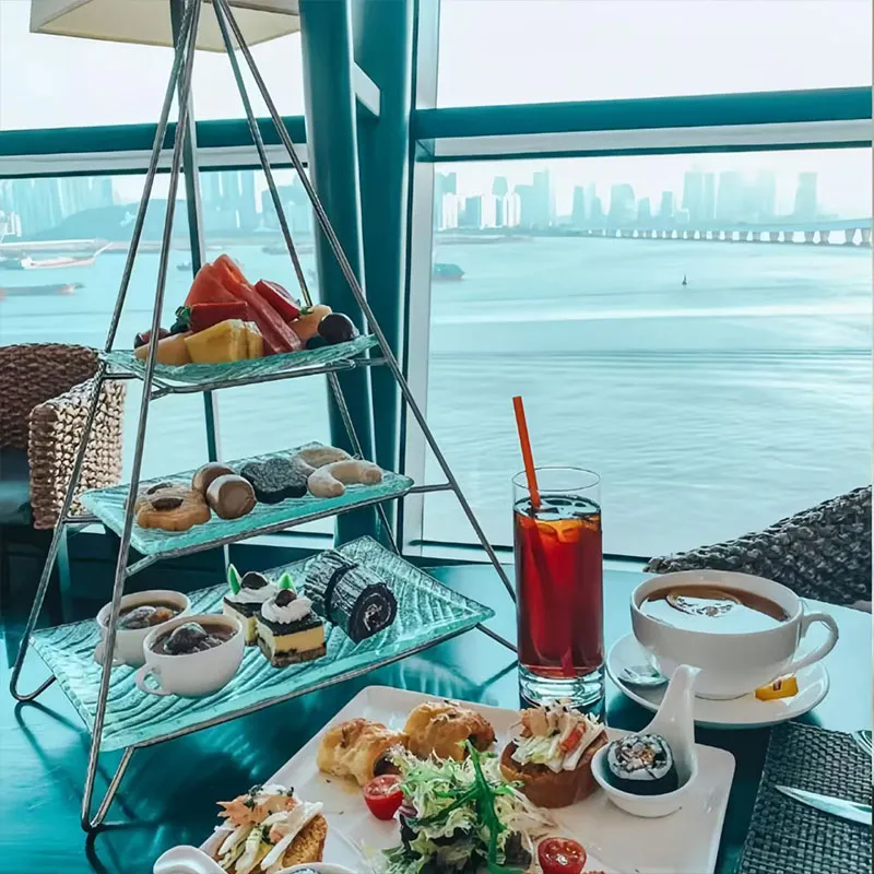 360°旋转餐厅 - 精致下午茶连涂鸦帆布袋套餐