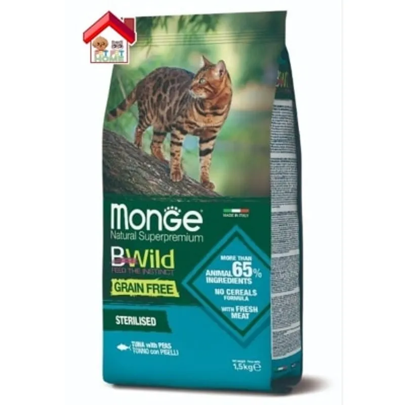 MONGE Monge [MO2089] - 無穀物吞拿魚豌豆成貓配方 (絕育貓專用) 1.5kg