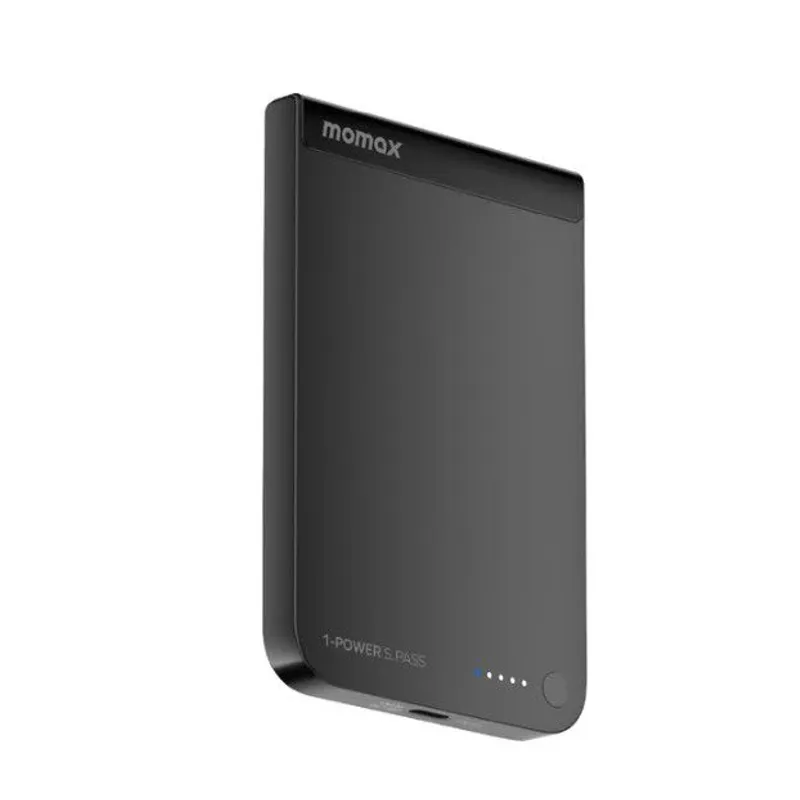MOMAX 1-Power S.Pass 5000mAh Qi2 磁吸流動電源(CCC認證)(黑色) IP161Q2D
