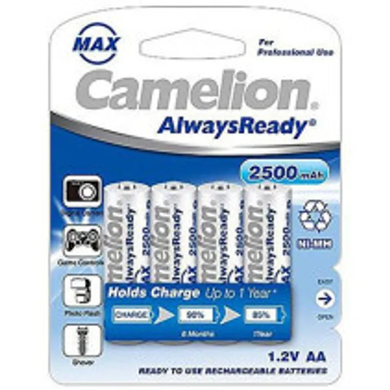 Camelion AlwaysReady 系列低自放充電池