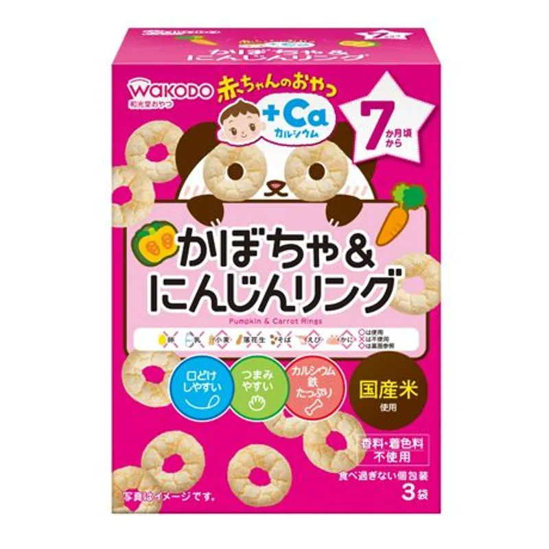 和光堂南瓜蘿蔔圈圈米餅 (4克X3袋)