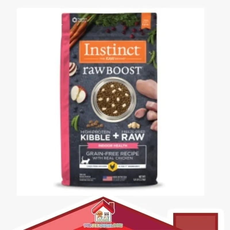 Nature's Variety Instinct 本能 - 無穀物生肉(Raw Boost)系列 *室內貓配方* 雞肉 貓乾糧 5lb [6155869]