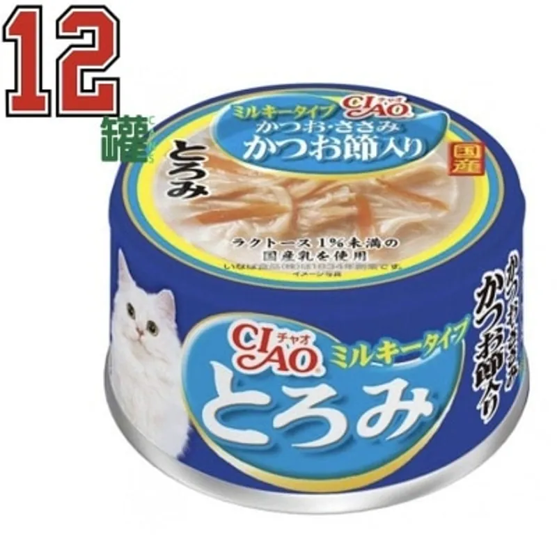 INABA 白湯系列 鰹魚 雞肉 木魚片 (80g x12)貓罐頭 A-113
