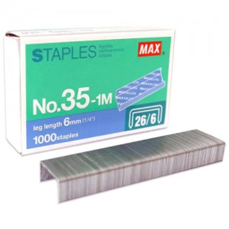 MAX No.35-1M 26/6釘書機釘