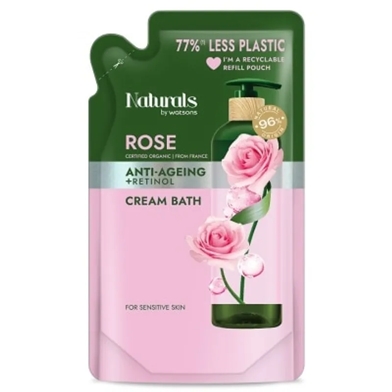 NATURALS BY WATSONS 玫瑰沐浴乳-補充裝450ML