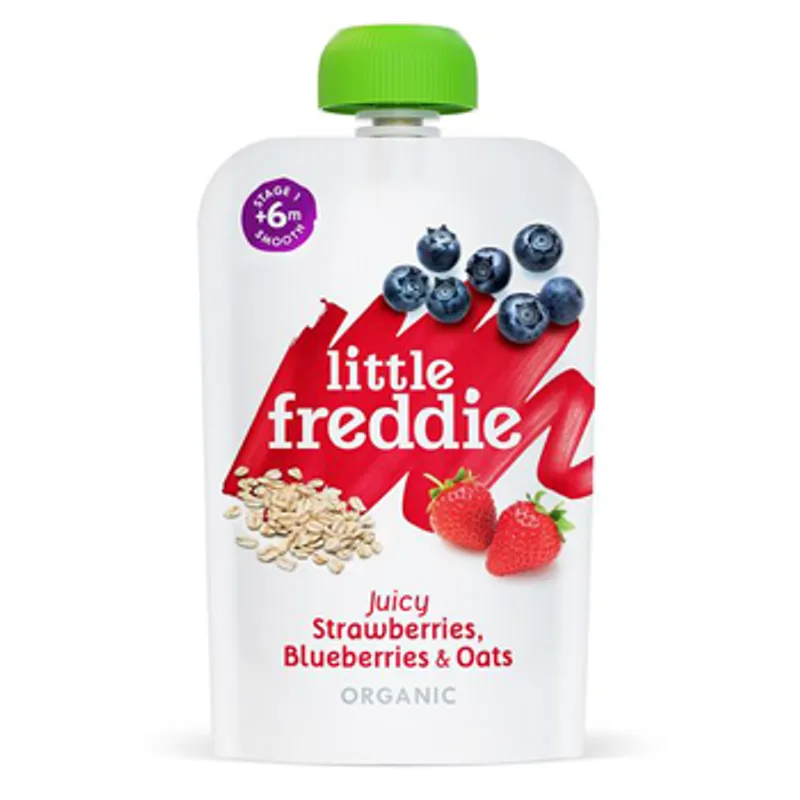 LITTLE FREDDIE 有機多汁草苺+藍莓+燕麥+燕麥糊 100G