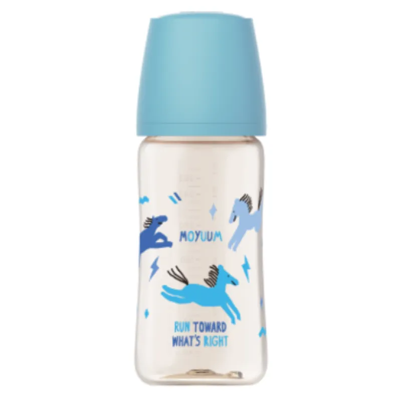 Moyuum - PPSU 宽口防涨气奶瓶270ml(蓝马)