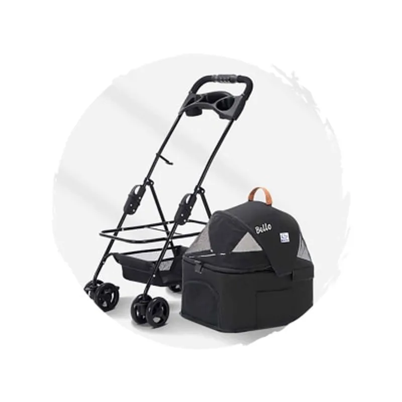 BELLO 車籃分拆款四輪萬向可摺狗狗手推車 (寵物承重:12kg)