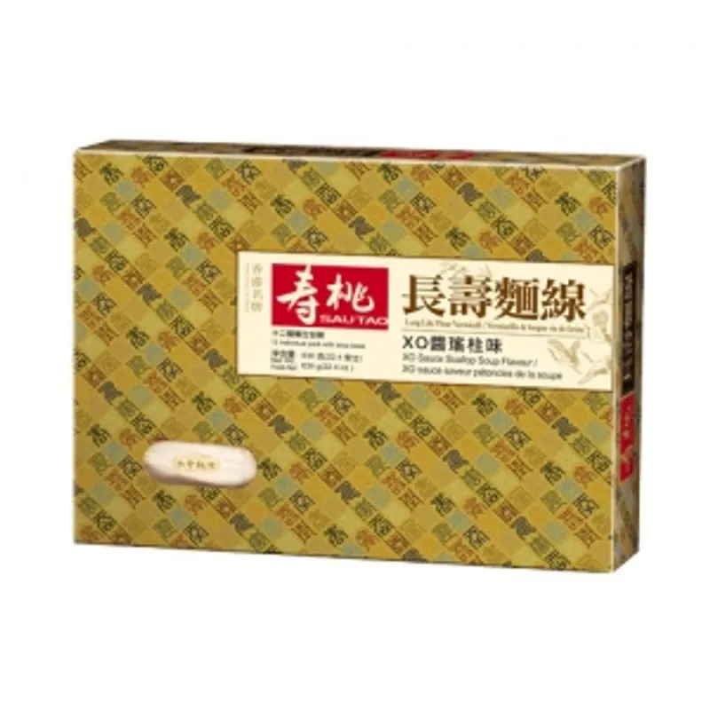 【促銷價】壽桃長壽麵線-滋補當歸味/XO醬瑤柱味/人參雞湯味 636g (1盒裝 8盒裝/箱)