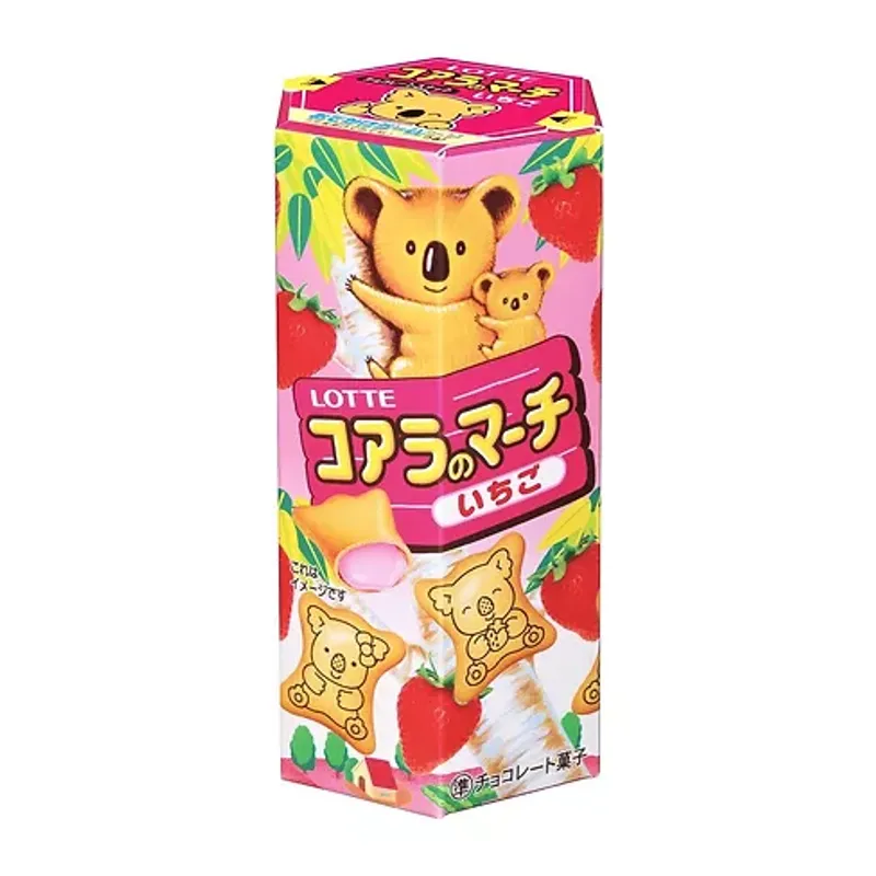 樂天熊仔餅(草莓牛奶) 48克