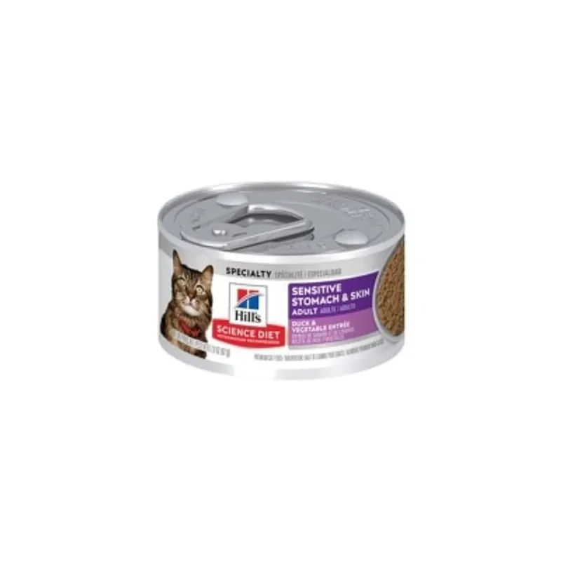Hills 希爾思 Science Diet 皮膚腸胃敏感 鴨肉, 佐燉菜配方 成貓罐頭 2.9oz/82g [608490]