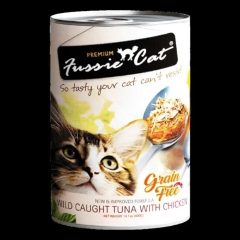 Fussie Cat 吞拿魚+雞肉貓罐頭 400g [FU-4TC]
