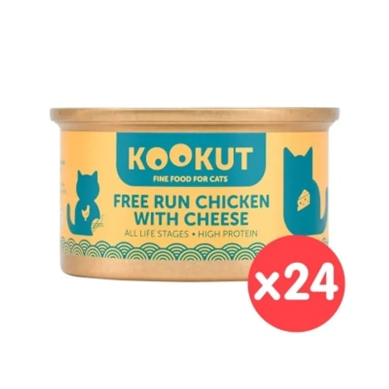 KOOKUT [24罐裝] 放養雞芝士 (70g x24) 貓罐頭 002818