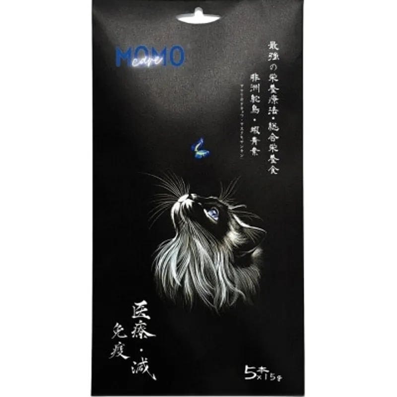 萌寵守護 - 貓主食肉泥條 - 非洲鴕鳥+蝦青素【免疫】 (15g x 5本) - MOMOCARE