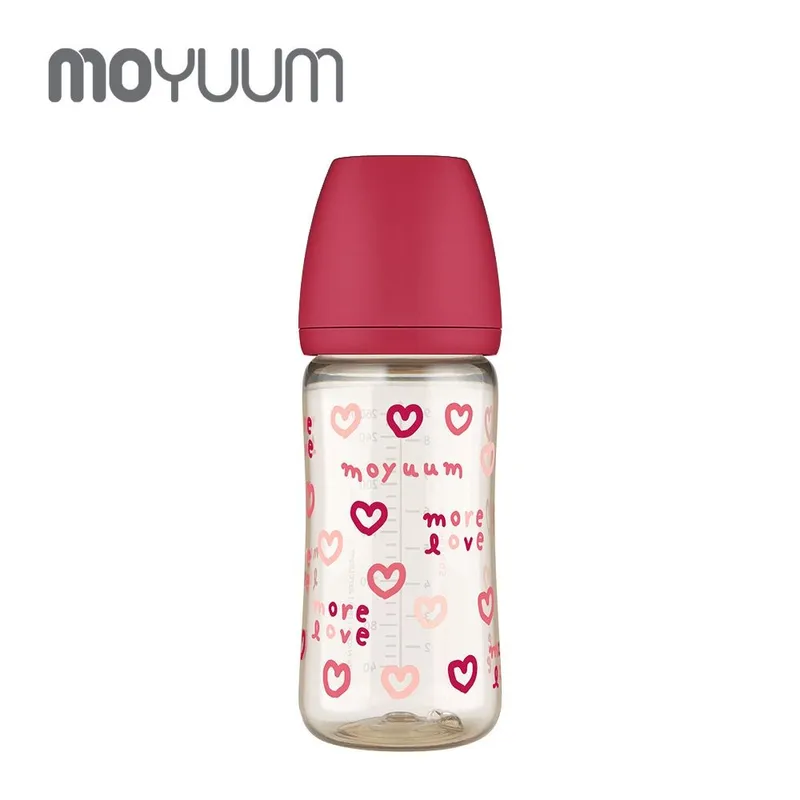 Moyuum寬口奶瓶270ml/9oz(紅色)