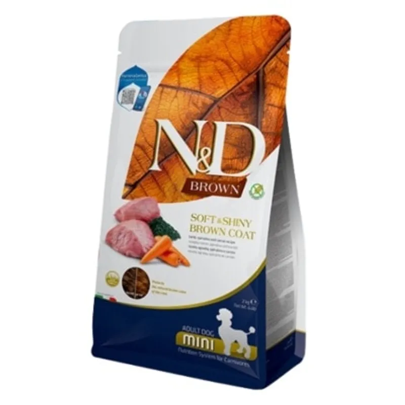 Farmina N&D Sprirulina Formula Brown Dog - Lamb 羊肉、螺旋藻和胡蘿蔔 成犬 (棕色毛) 2kg