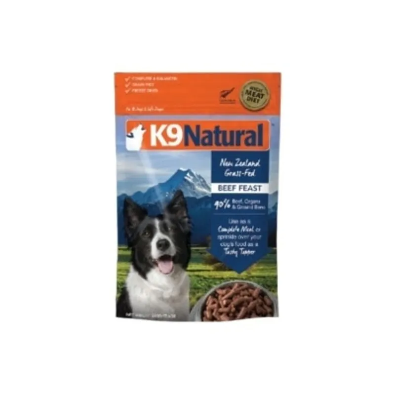 K9 Naturals 冷凍脫水狗乾糧 - 牛肉盛宴脫水鮮肉糧