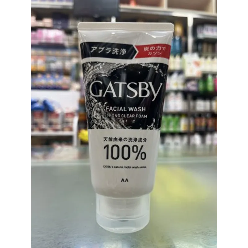 GATSBY泡沫潔面乳130G-冰爽竹炭(黑色)