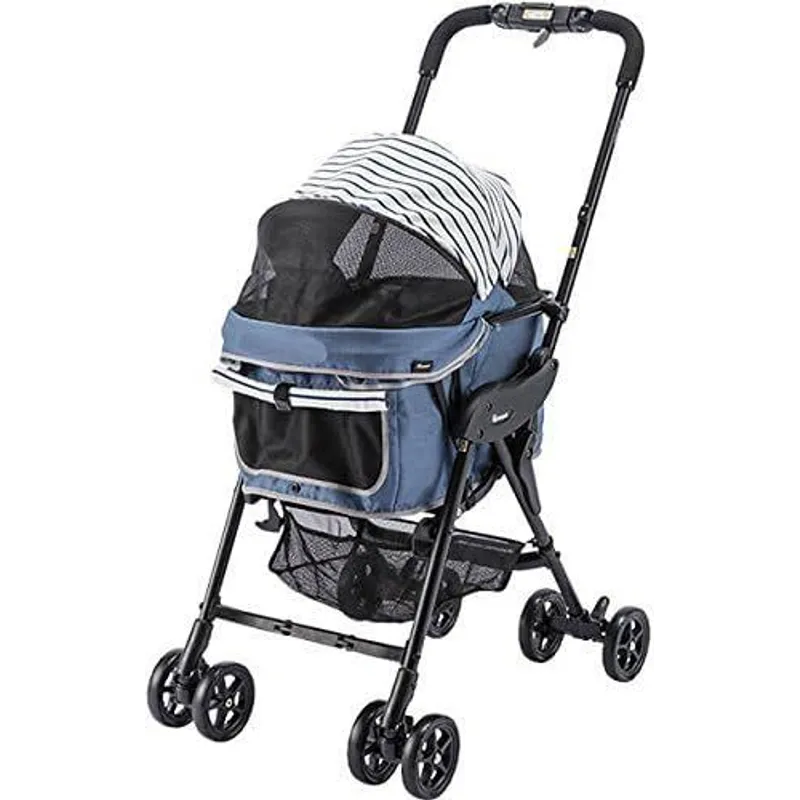 日本Compet 寵物車 Milimili Lite α (間條藍)