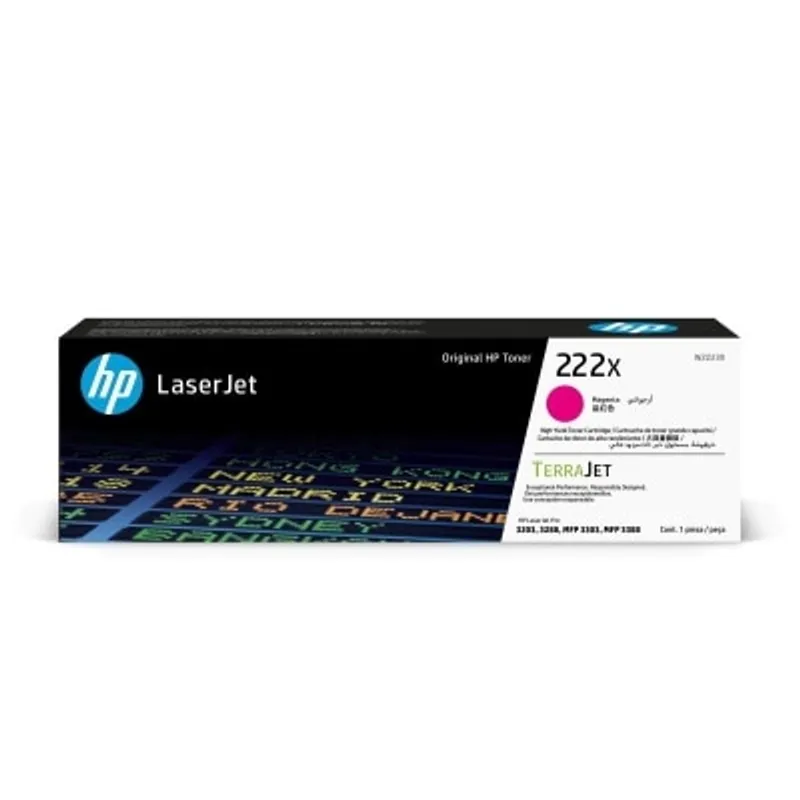 HP 惠普 222X高打印量洋紅色原廠LaserJet碳粉匣 (W2223X)