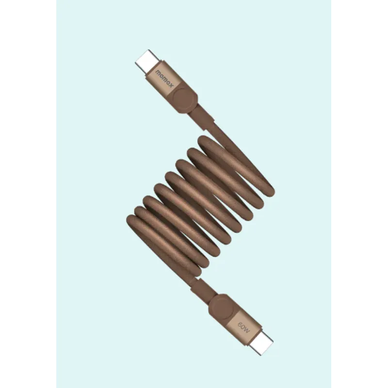 MOMAX Mag.Link 60W USB-C to USB-C磁吸充電線2米 金色