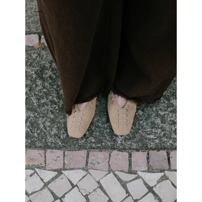 PRE-ORDER | Toggle Suede Flats