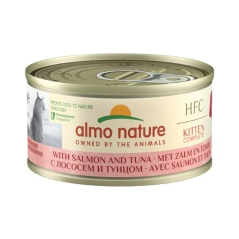 ALMO NATURE 三文魚+吞拿魚 HFC Complete 幼貓罐頭 (70g) 127942