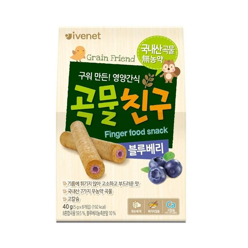 IVENET貝貝 糙米手指餅(藍莓味)40G