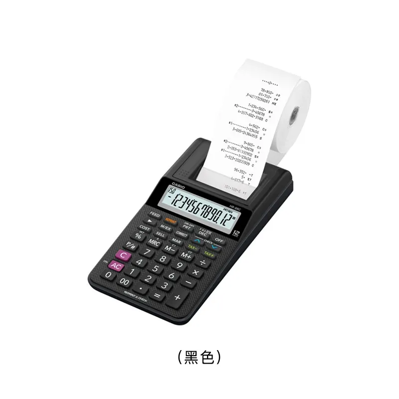 CASIO 打印计算器(黑色) HR8RC/BK