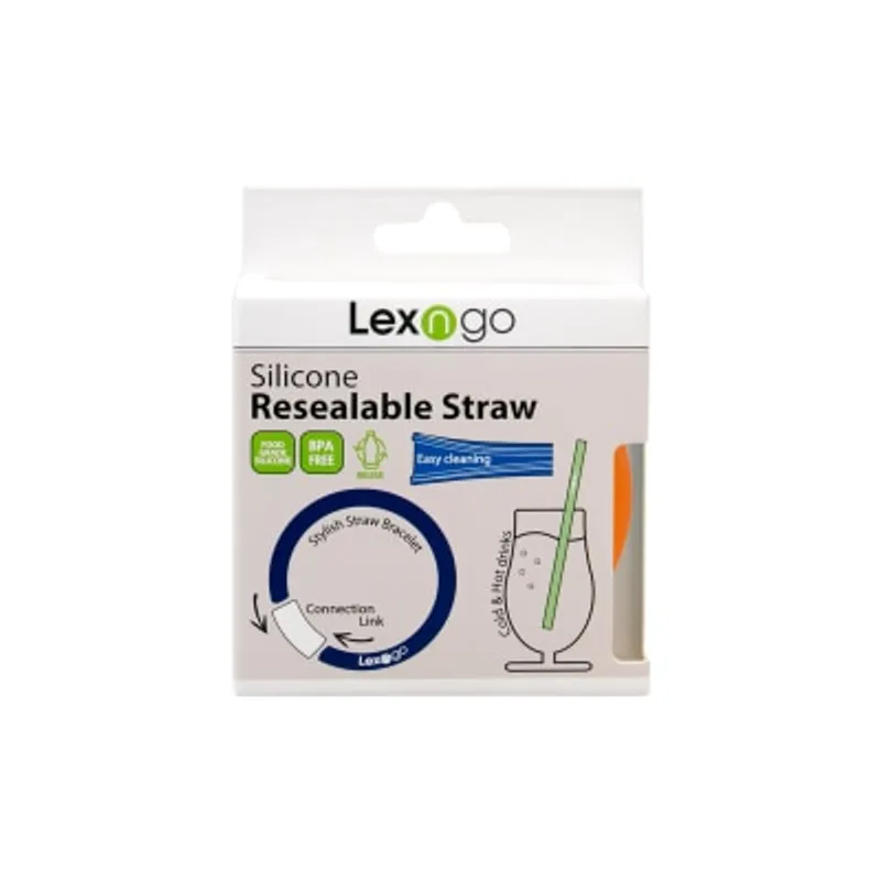 Lexngo 手環型可拆洗重用矽膠飲管