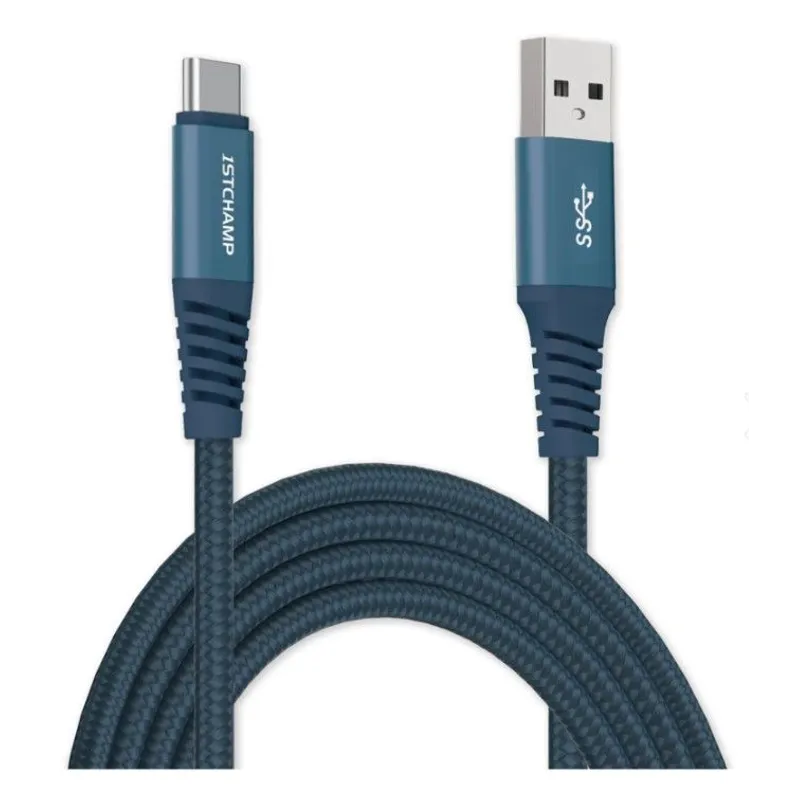 FIRSTCHAMPION USB3.1Type-A至Type-C連接線130(藍色) FCTC3MNL130/BLUE
