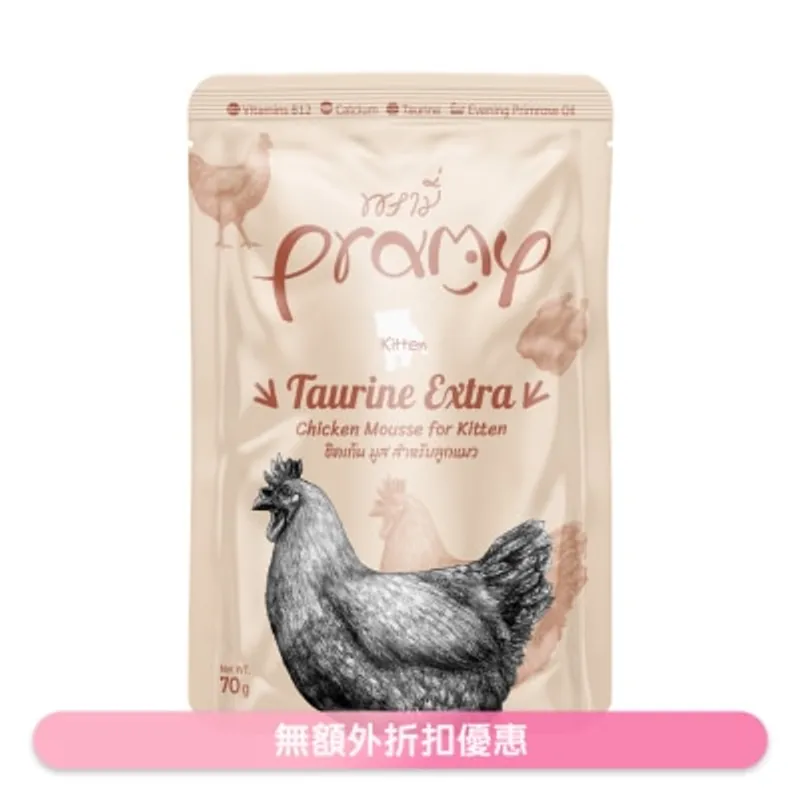 PRAMY 鮮嫩雞肉(幼貓)功能性濕包 - 加倍牛磺酸 (70g) 044249