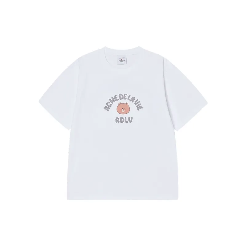 acme de la vie x LINE FRIENDS BROWN印花T恤
