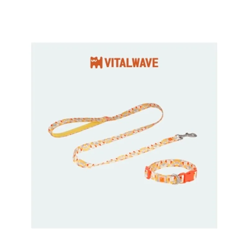 VITAL WAVE 鑽石璀璨套裝犬用項圈與犬貓通用牽引繩