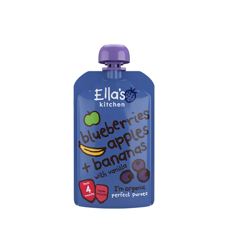 Ella's Kitchen 有机蓝莓苹果香蕉云呢拿蔬菜蓉120G