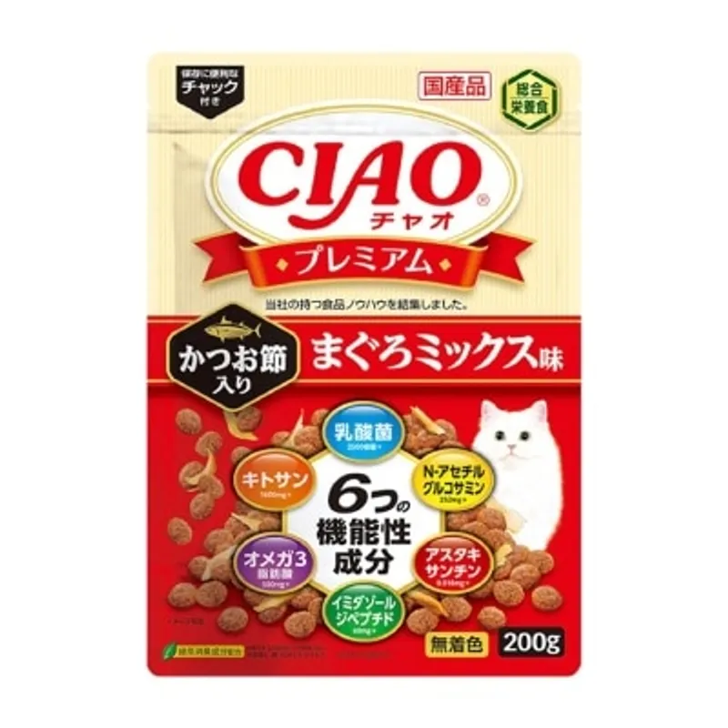 INABA CIAO-頂級乾糧 木魚人吞拿魚味(200g) (P-431)