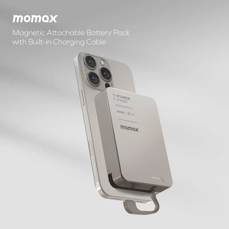 1-Power F.Pass⁺ 20000mAh 磁吸帶線流動電源 (CCC 認證)