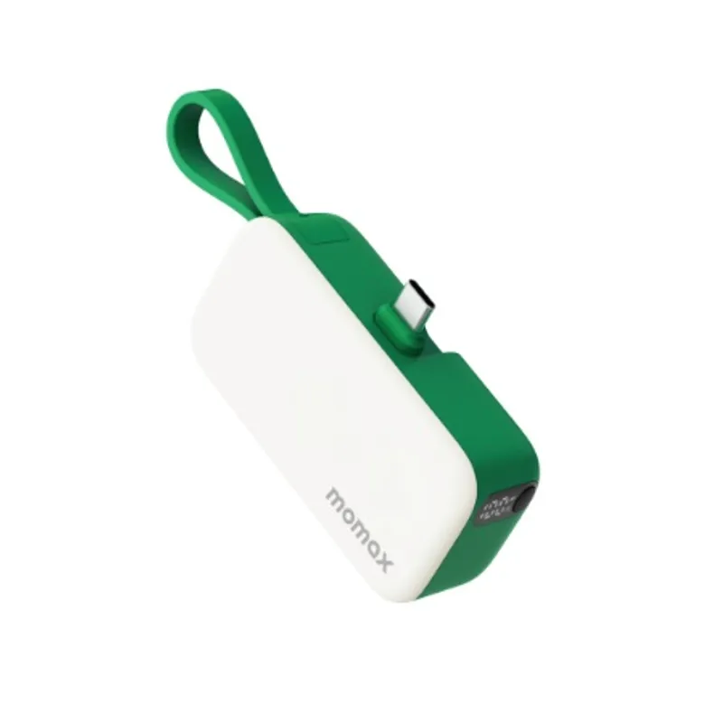 MOMAX 1-Power Mini 3合1 USB-C 流動電源 5000mAh 綠色