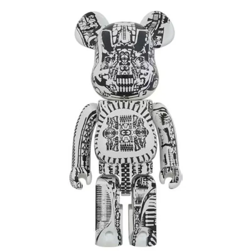 BEARBRICK C-590998 BEARBRICK 1000% H.R.GIGER WHITE CHROME VER.