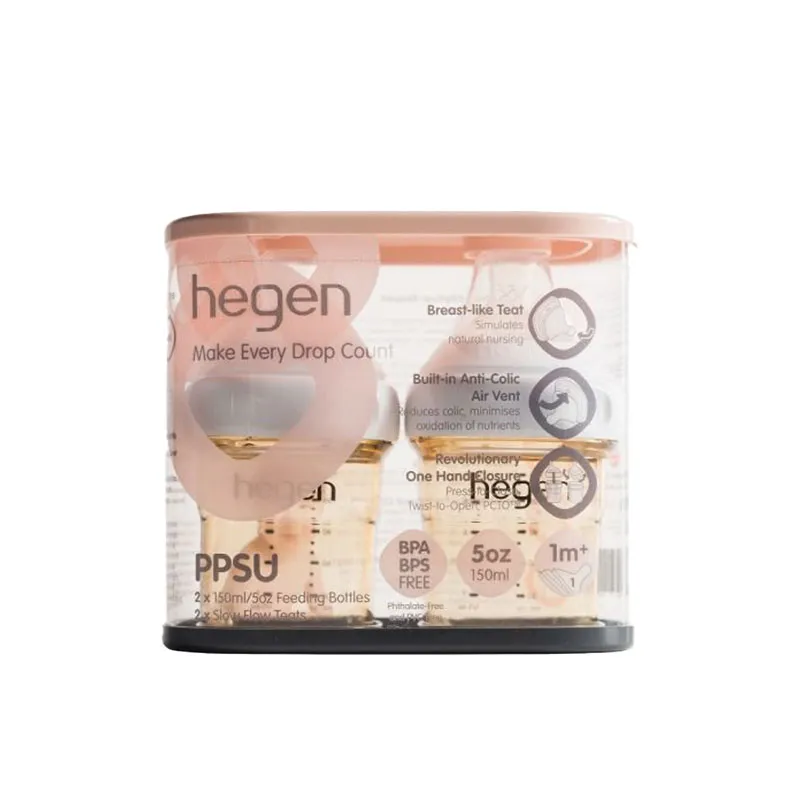 Hegen – PCTO™ PPSU多功能宽口奶瓶 150ml/5oz (2支装)