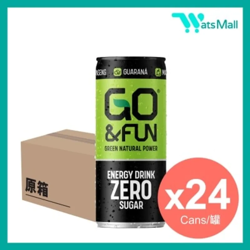 GO & FUN 零糖能量飲品250毫升 (24罐)