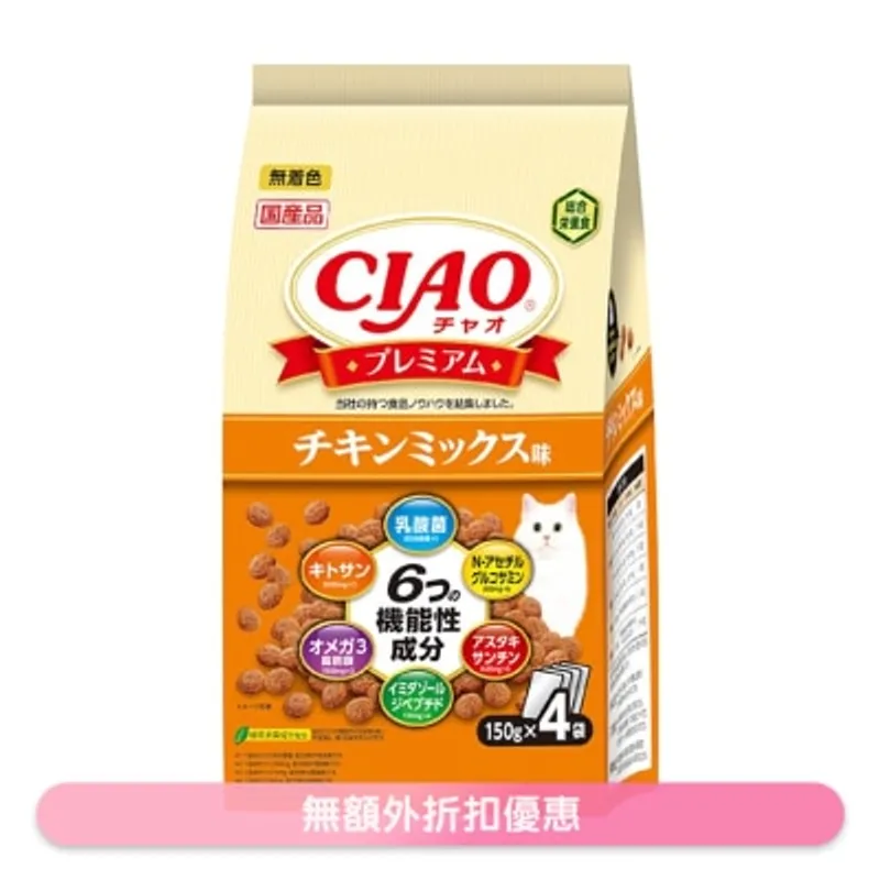 INABA CIAO-CIAO 機能成分乾糧 雞肉味 (150gx4) (P-435)