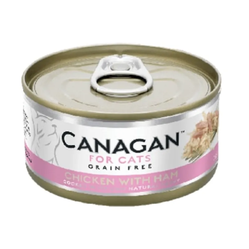 Canagan [WH75]貓用無穀物雞肉+火腿配方罐頭 75g